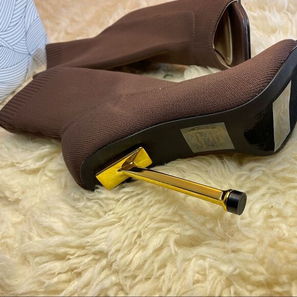 Chase & chloe Lorde Open Toe Stiletto Sock Boots - Picture 3 of 7